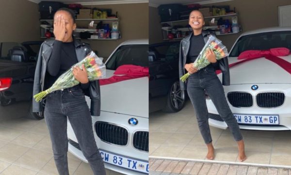 SA goes frenzy over lady whose man surprised her with a new car