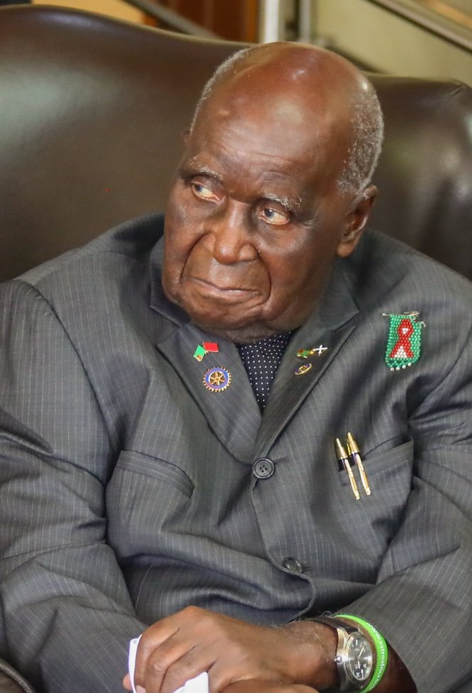 Kenneth David Buchizya Kaunda (born 28 April 1924) is a Zambian former politician who served as the first President of Zambia from 1964 to 1991