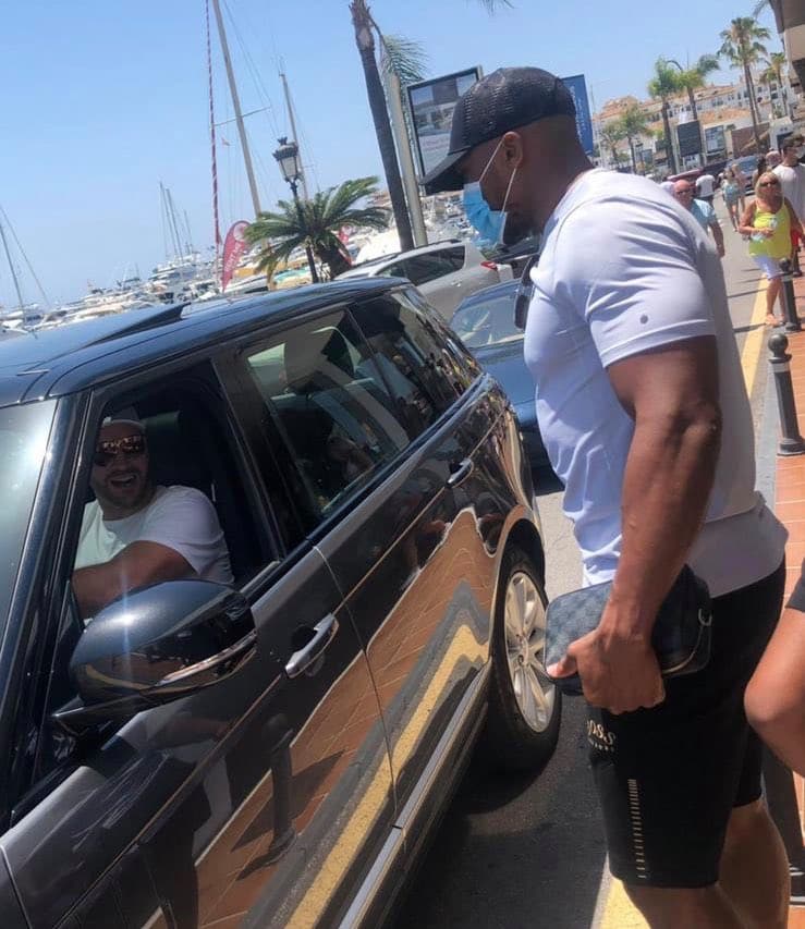 Anthony Joshua And Tyson Fury Unexpectedly Run Into Each Other In Marbella